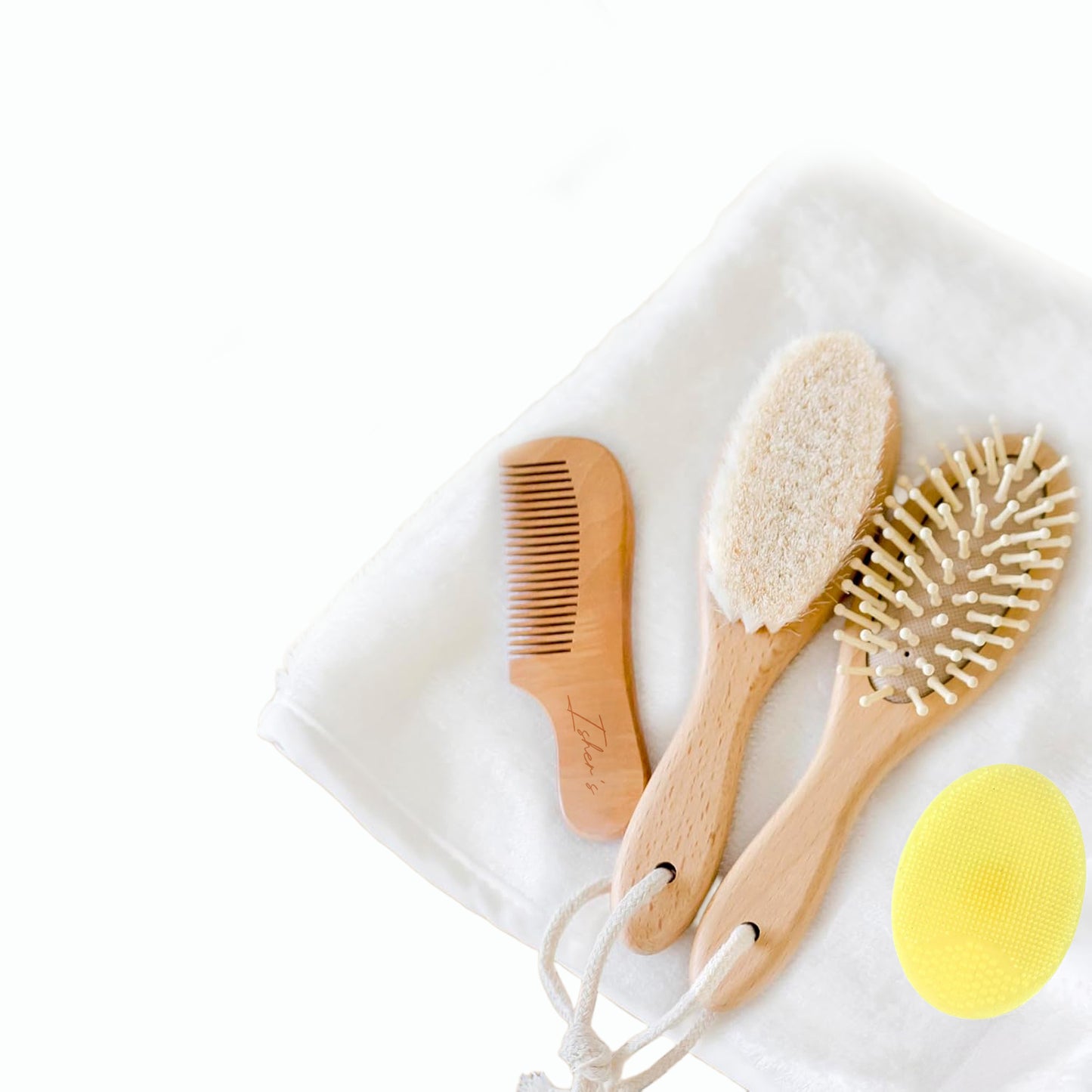 Baby Wooden Hairbrush Set