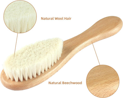 Baby Wooden Hairbrush Set